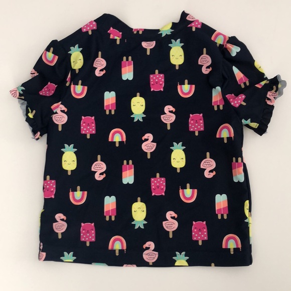 EUC Simple Joys by Carter’s Two Piece Short Sleeve Navy & Pink Swimsuit Size 5T - Picture 9 of 9